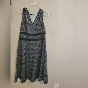 Black and white a line dress